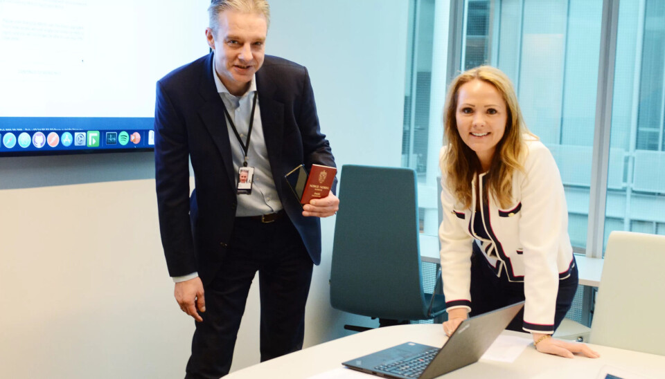 Steffen Sutorius, direktør i Digitaliseringsdirektoratet og distrikts- og digitaliseringsminister Linda Hofstad Helleland. Steffen Sutorius, direktør i Digitaliseringsdirektoratet og distrikts- og digitaliseringsminister Linda Hofstad Helleland.