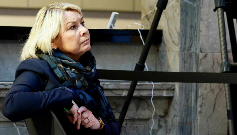 Justisminister Monica Mæland (H). Justisminister Monica Mæland (H).