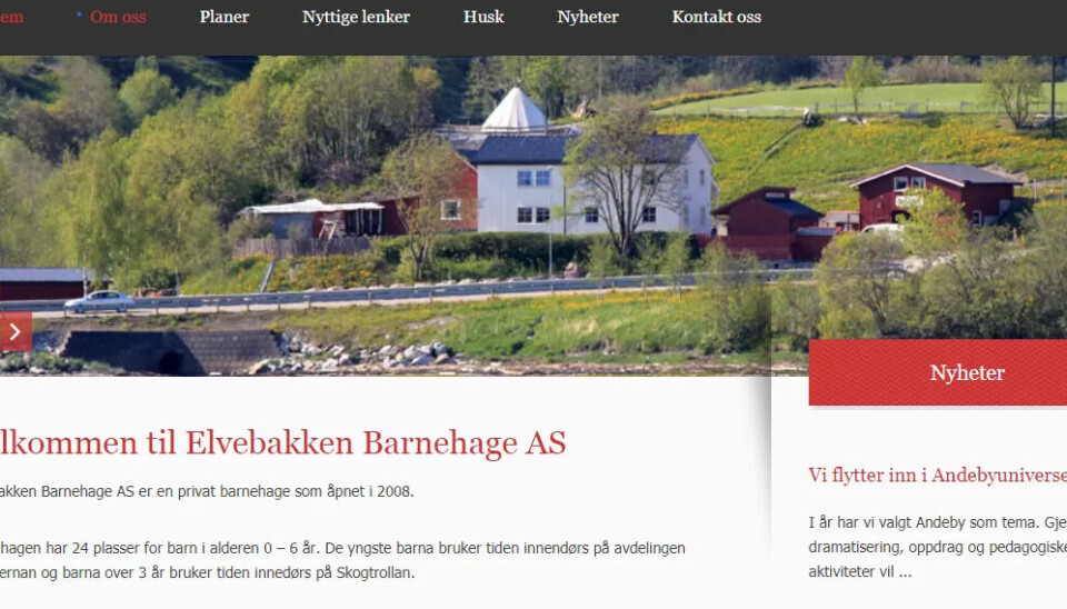 Her er faksimile fra barnehagens hjemmeside. Her er faksimile fra barnehagens hjemmeside.
