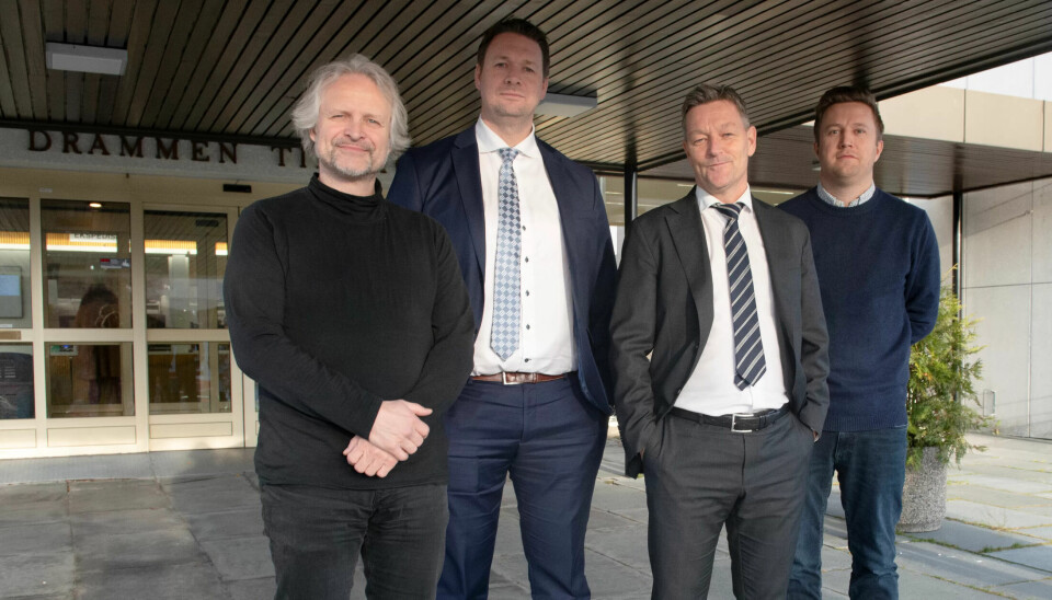 VANT: Disse fire var sentrale i rettsaken for Fagforbundet i Drammen tingrett. Fra venstre: Konsulent og Fagforbundet-medlem Jo Bull Strømholm, Tenden-advokater Kjetil Baustad Egelie og Kjetil Edvardsen og konsulent og Fagforbundet-medlem Petter Eriksen. VANT: Disse fire var sentrale i rettsaken for Fagforbundet i Drammen tingrett. Fra venstre: Konsulent og Fagforbundet-medlem Jo Bull Strømholm, Tenden-advokater Kjetil Baustad Egelie og Kjetil Edvardsen og konsulent og Fagforbundet-medlem Petter Eriksen.