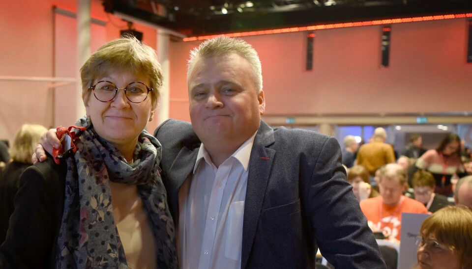 Mette Nord, Fagforbundet og Jørn Eggum, Fellesforbundet på LOs representantskapsmøte. Mette Nord, Fagforbundet og Jørn Eggum, Fellesforbundet på LOs representantskapsmøte.