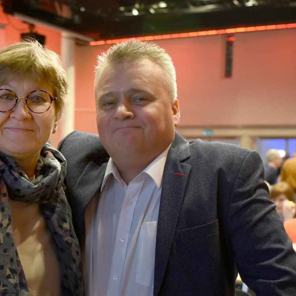Mette Nord, Fagforbundet og Jørn Eggum, Fellesforbundet på LOs representantskapsmøte. Mette Nord, Fagforbundet og Jørn Eggum, Fellesforbundet på LOs representantskapsmøte.