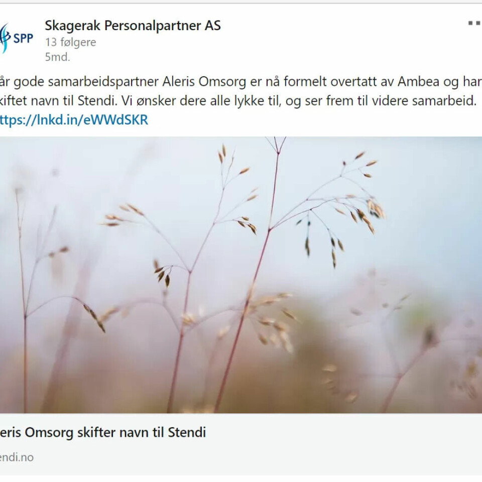 GOD SAMARBEIDSPARTNER: Skagerak og Stendi har hatt et tett samarbeid i flere år, og har hatt kontor på samme adresse flere steder i landet. GOD SAMARBEIDSPARTNER: Skagerak og Stendi har hatt et tett samarbeid i flere år, og har hatt kontor på samme adresse flere steder i landet.
