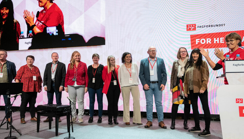 NY LEDELSE: Fra venstre; Odd-Haldgeir Larsen, Gerd Øiahals, Svend Morten Voldsrud, Iren Luther, Helene Harsvik Skeibrok, Jeanette Lea Romslo, Ingunn Reistad Jacobsen, Trond Finstad, Anne Green Nilsen, May-Britt Sundal og Mette Nord. NY LEDELSE: Fra venstre; Odd-Haldgeir Larsen, Gerd Øiahals, Svend Morten Voldsrud, Iren Luther, Helene Harsvik Skeibrok, Jeanette Lea Romslo, Ingunn Reistad Jacobsen, Trond Finstad, Anne Green Nilsen, May-Britt Sundal og Mette Nord.