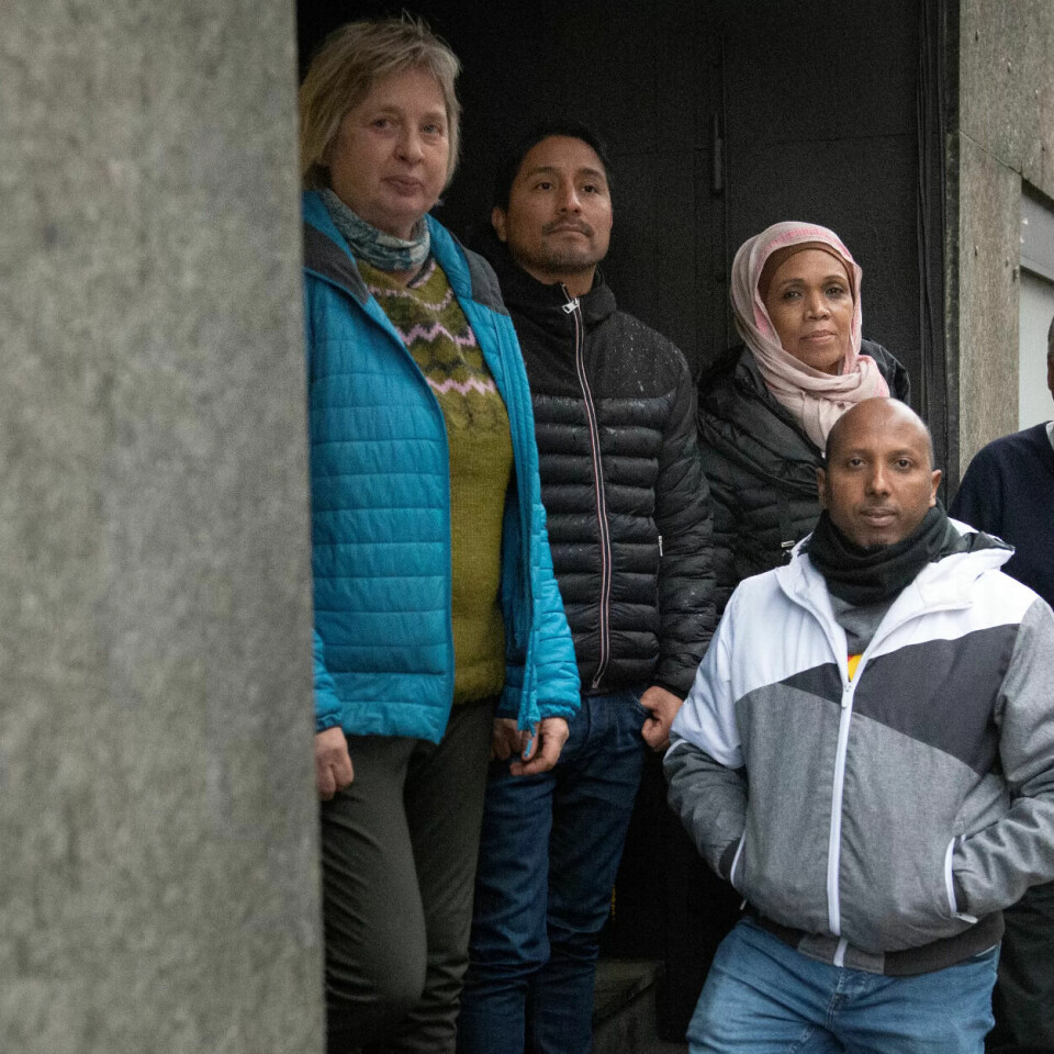 Nattevaktene Wenche Arctander (t.v), Luis Sucari, Samira Tahir, Michael Mebrahtu og Roar Aarseth venter bekymret på jobbfremtiden sin. Nattevaktene Wenche Arctander (t.v), Luis Sucari, Samira Tahir, Michael Mebrahtu og Roar Aarseth venter bekymret på jobbfremtiden sin.