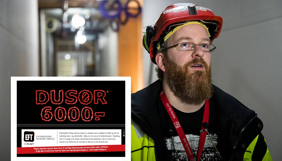 DUSØR: Eystein Garberg, leder i Elektroarbeidernes Fagforening i Trøndelag, betaler dusør til varslere som bidrar til å avdekke og dokumentere sosial dumping. DUSØR: Eystein Garberg, leder i Elektroarbeidernes Fagforening i Trøndelag, betaler dusør til varslere som bidrar til å avdekke og dokumentere sosial dumping.