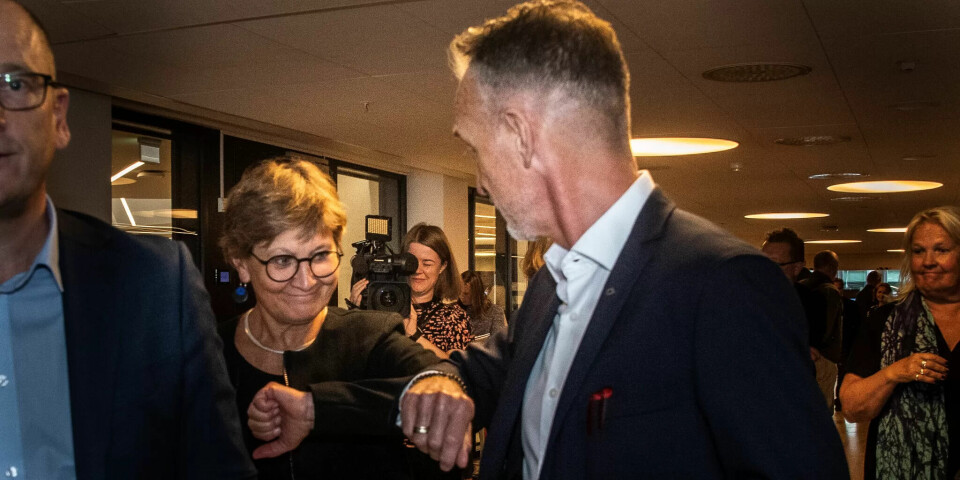 God stemning mellom Mette Nord og Tor Arne Gangsø som hilser på korrekt koronavis. Men forhandlingene i kommuneoppgjøret blir krevende. Rettigheter for mer heltid er et av de viktigste kravene fra Fagforbundet og LO Kommune. God stemning mellom Mette Nord og Tor Arne Gangsø som hilser på korrekt koronavis. Men forhandlingene i kommuneoppgjøret blir krevende. Rettigheter for mer heltid er et av de viktigste kravene fra Fagforbundet og LO Kommune.