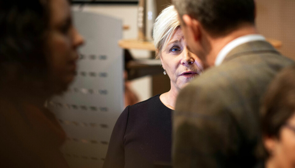 Finansminister Siv Jensen. Finansminister Siv Jensen.
