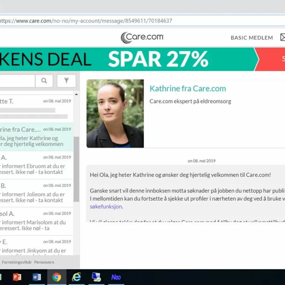 Presentert som Care.com Europes ekspert på eldreomsorg i Norge. Presentert som Care.com Europes ekspert på eldreomsorg i Norge.