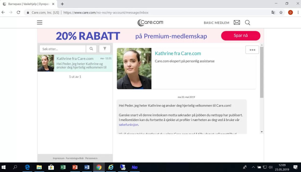 Presentert som Care.com Europes ekspert på personlig assistanse i Norge. Presentert som Care.com Europes ekspert på personlig assistanse i Norge.