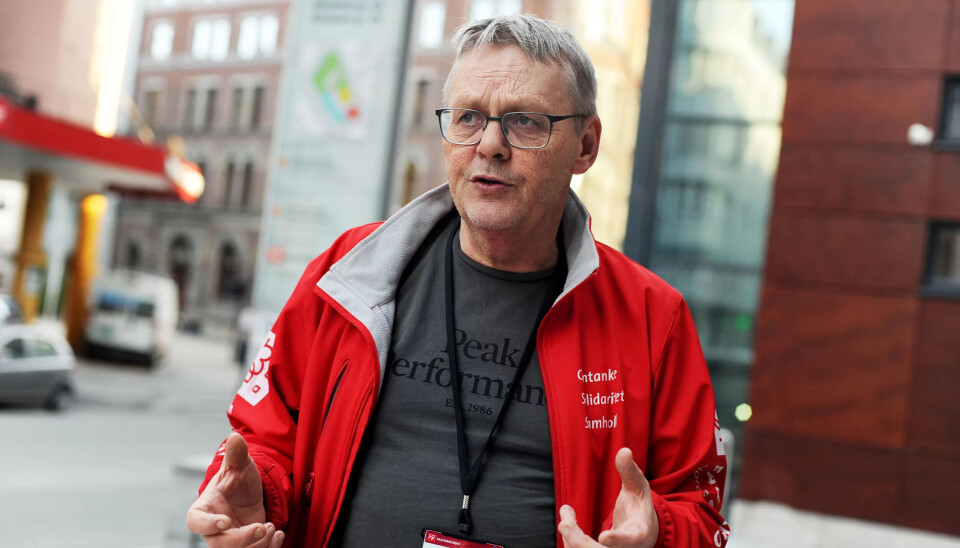 MIDT INNE I DISKUSJONER: Fagforbundets nestleder Odd-Haldgeir Larsen. MIDT INNE I DISKUSJONER: Fagforbundets nestleder Odd-Haldgeir Larsen.