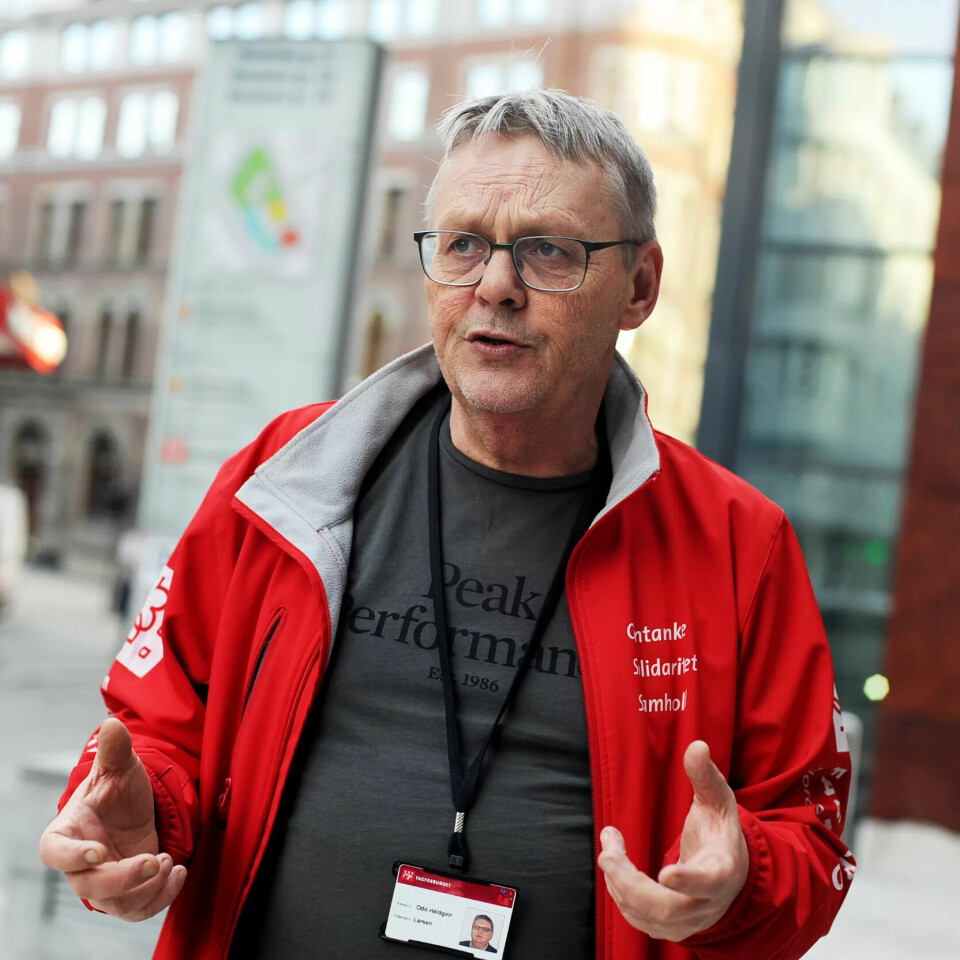 MIDT INNE I DISKUSJONER: Fagforbundets nestleder Odd-Haldgeir Larsen. MIDT INNE I DISKUSJONER: Fagforbundets nestleder Odd-Haldgeir Larsen.