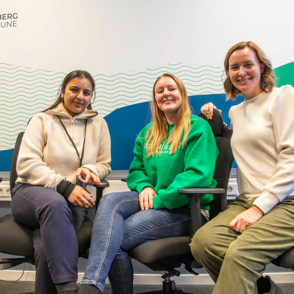 TRIO: Anmol Kaur, Kristine Wilhelmsen og Thea H. Trulsrud har teknisk og helsefaglige roller for prosjektet TRIO: Anmol Kaur, Kristine Wilhelmsen og Thea H. Trulsrud har teknisk og helsefaglige roller for prosjektet
