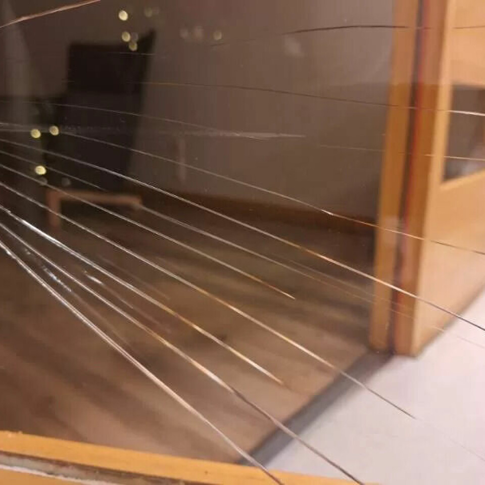 STORE SKADER: Ett eksempel på skadeverk inne på avdelingen. STORE SKADER: Ett eksempel på skadeverk inne på avdelingen.