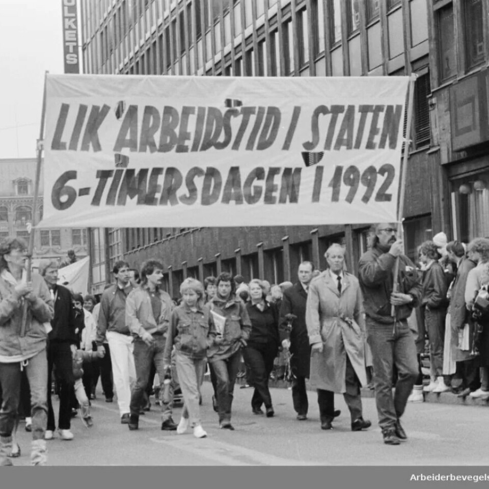 6-TIMERSKRAV: 6-timers dagen sto på dagsorden på 1990-tallet 6-TIMERSKRAV: 6-timers dagen sto på dagsorden på 1990-tallet