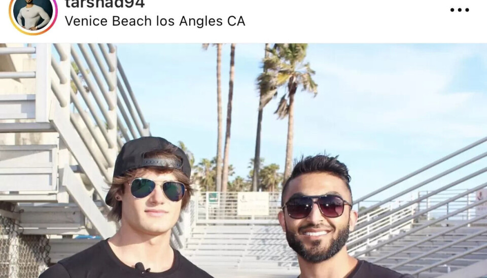 HELTEN: Tariq møtte forbildet Jeff Seid på Muscle Beach i LA. Fitnesshelten var mindre i virkeligheten enn han så ut på Instagram. HELTEN: Tariq møtte forbildet Jeff Seid på Muscle Beach i LA. Fitnesshelten var mindre i virkeligheten enn han så ut på Instagram.