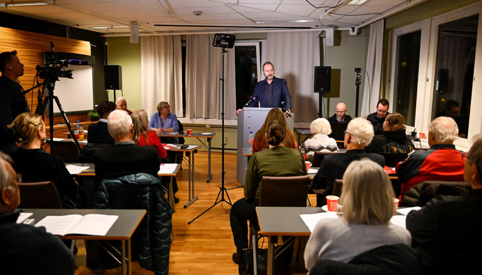 Trond Giske under årsmøtet i Arbeiderparti-lokallaget Nidaros sosialdemokratisk forum på Folkets hus i Trondheim i februar. Trond Giske under årsmøtet i Arbeiderparti-lokallaget Nidaros sosialdemokratisk forum på Folkets hus i Trondheim i februar.