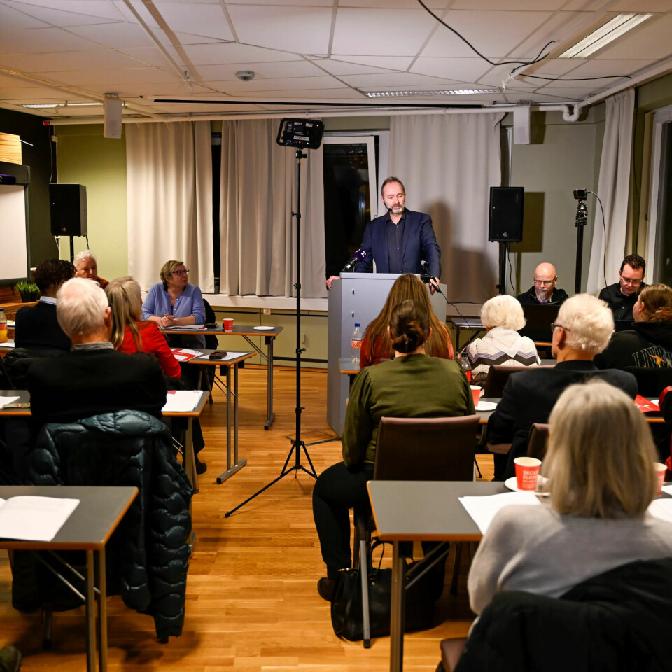 Trond Giske under årsmøtet i Arbeiderparti-lokallaget Nidaros sosialdemokratisk forum på Folkets hus i Trondheim i februar. Trond Giske under årsmøtet i Arbeiderparti-lokallaget Nidaros sosialdemokratisk forum på Folkets hus i Trondheim i februar.
