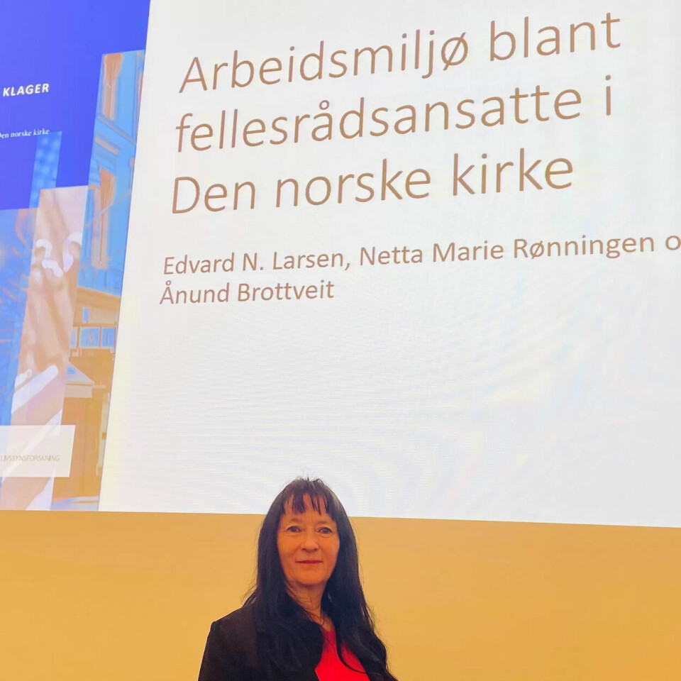 ARBEIDSMILJØET I KIRKEN: Leder av Yrkesseksjon kirke, kultur og oppvekst, May Britt Sundal ønsket velkommen til presentasjonen av rapport om arbeidsmiljøet blant ansatte i kirkelige fellesråd. «Vi er ikke de som roper eller klager høyest». ARBEIDSMILJØET I KIRKEN: Leder av Yrkesseksjon kirke, kultur og oppvekst, May Britt Sundal ønsket velkommen til presentasjonen av rapport om arbeidsmiljøet blant ansatte i kirkelige fellesråd. «Vi er ikke de som roper eller klager høyest».