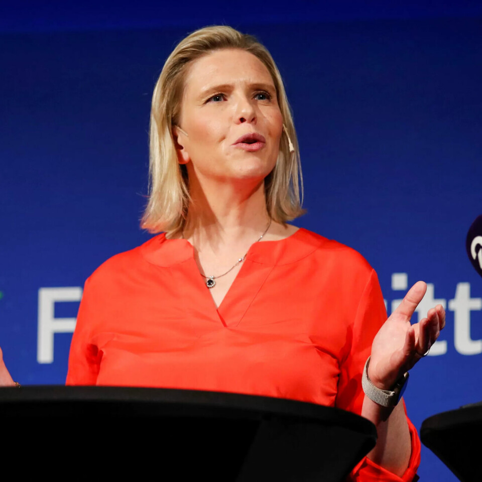 Fremskrittspartiets leder Sylvi Listhaug holdt torsdag en valgtale i Oslo. Fremskrittspartiets leder Sylvi Listhaug holdt torsdag en valgtale i Oslo.