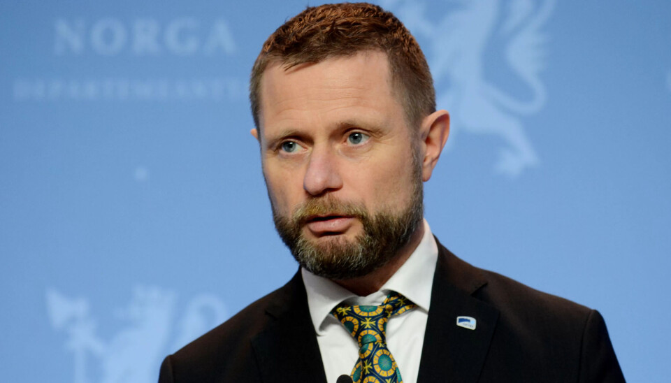 Helseminister Bent Høie (H) har en årslønn på 1,4 millioner kroner, kommer langt ned på lista når man tar med hva ledere i landets helseforetak tjener. (Arkivfoto) Helseminister Bent Høie (H) har en årslønn på 1,4 millioner kroner, kommer langt ned på lista når man tar med hva ledere i landets helseforetak tjener. (Arkivfoto)