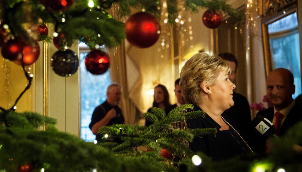 Statsminister Erna Solbergs julepresang til folket , tre nye statsråder. Statsminister Erna Solbergs julepresang til folket , tre nye statsråder.