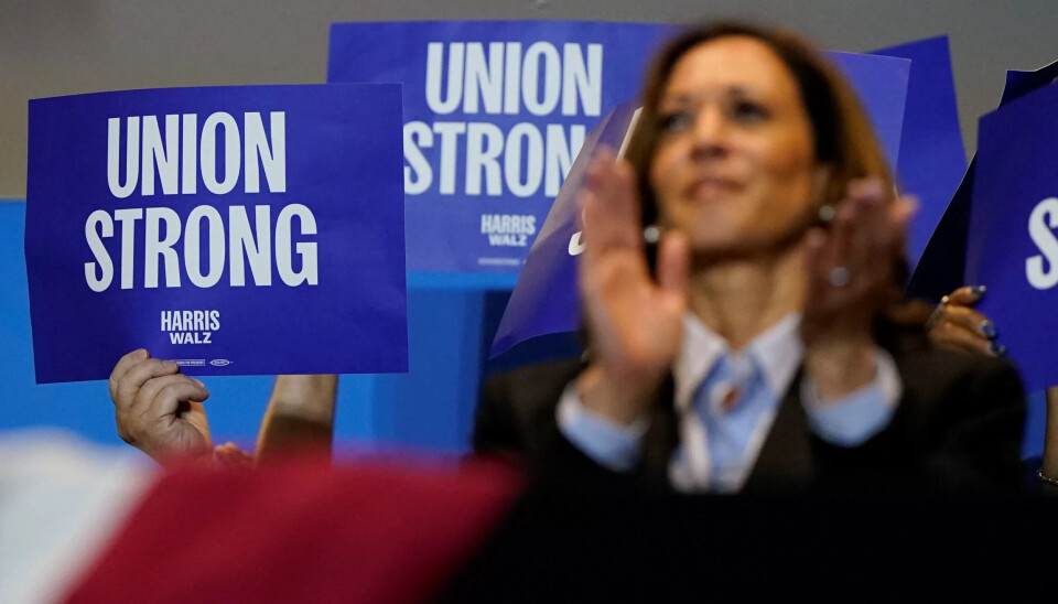 NØYTRALE: Demokratene er vant til støtte fra fagbevegelsen foran presidentvalg. Nå stiller to markante fagforeninger seg nøytrale i valgkampen, selv om de begge omfavnet Joe Biden i 2020. Kamala Harris, på bildet, gir likevel ikke opp kampen. NØYTRALE: Demokratene er vant til støtte fra fagbevegelsen foran presidentvalg. Nå stiller to markante fagforeninger seg nøytrale i valgkampen, selv om de begge omfavnet Joe Biden i 2020. Kamala Harris, på bildet, gir likevel ikke opp kampen.