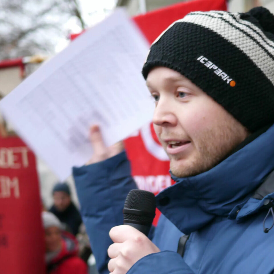 TOK ORDET: Leder av Fagforbundet i Trondheim, Mats Monsen, organiserer mange ansatte som sier de allerede løper fort. TOK ORDET: Leder av Fagforbundet i Trondheim, Mats Monsen, organiserer mange ansatte som sier de allerede løper fort.