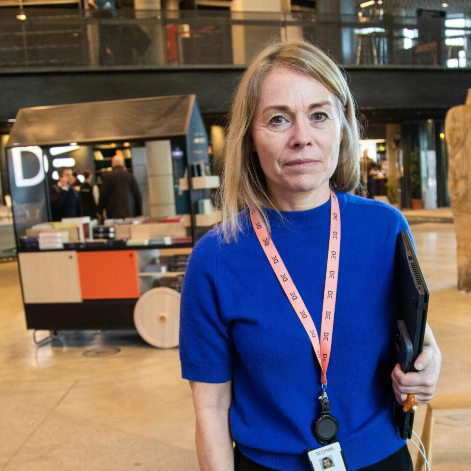 NY TOPP: Biblioteksjef Merete Lie på hovedbiblioteket i Bjørvika NY TOPP: Biblioteksjef Merete Lie på hovedbiblioteket i Bjørvika