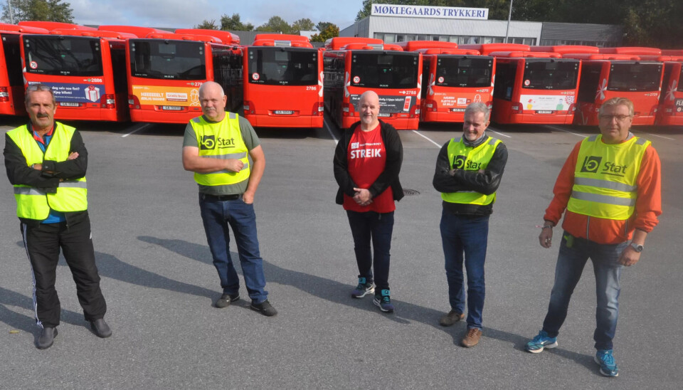 SAMMEN I STREIK: I alle de fire forbundene er harmen stor. Willie Hansen, Odd Kirkeng, Svein Jacobsen, Per Meidell og Svein Arne Andersen. SAMMEN I STREIK: I alle de fire forbundene er harmen stor. Willie Hansen, Odd Kirkeng, Svein Jacobsen, Per Meidell og Svein Arne Andersen.