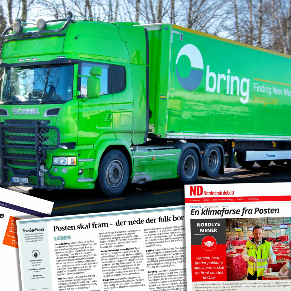 Når all post og brevpost må innom Lørenskog, blir logistikken uforståelig tungvint for folk flest. Sentraliseringen fører også til at mange distriktsarbeidsplasser i hos en statseid virksomhet går tapt. Når all post og brevpost må innom Lørenskog, blir logistikken uforståelig tungvint for folk flest. Sentraliseringen fører også til at mange distriktsarbeidsplasser i hos en statseid virksomhet går tapt.