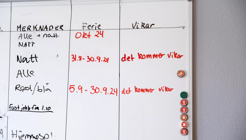 Vikar kommer, heldigvis. Men snart må Smøla sykehjem trolig kutte ned på vikarbruken. Vikar kommer, heldigvis. Men snart må Smøla sykehjem trolig kutte ned på vikarbruken.