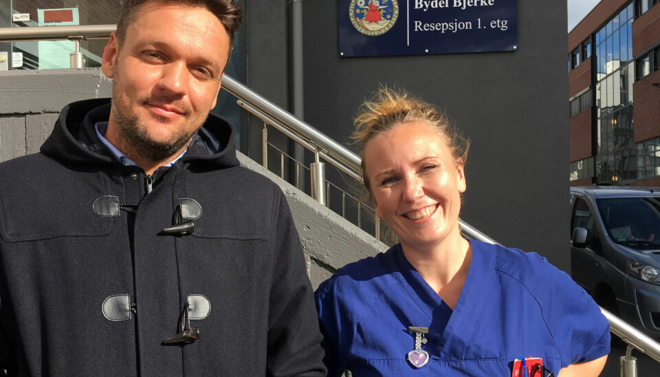Rita Einarsen og Fredrik Olstad, nestleder i Fagforbundet pleie og omsorg Oslo Rita Einarsen og Fredrik Olstad, nestleder i Fagforbundet pleie og omsorg Oslo