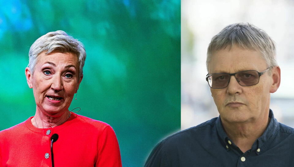 LO-leder Peggy Hessen Følsvik og Fagforbundets nestleder Odd-Haldgeir Larsen er klinkende klare på betingelsen om at det skal lages en egen ordning for sliterne. Montasje: Per Flakstad. LO-leder Peggy Hessen Følsvik og Fagforbundets nestleder Odd-Haldgeir Larsen er klinkende klare på betingelsen om at det skal lages en egen ordning for sliterne. Montasje: Per Flakstad.