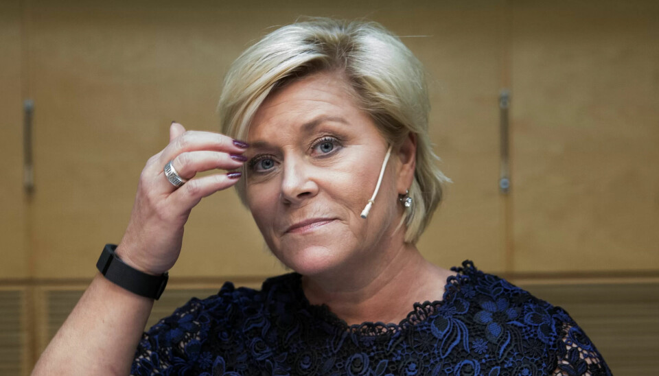 Finansminister Siv Jensen (Frp) innfører en helt ny skatt. Finansminister Siv Jensen (Frp) innfører en helt ny skatt.