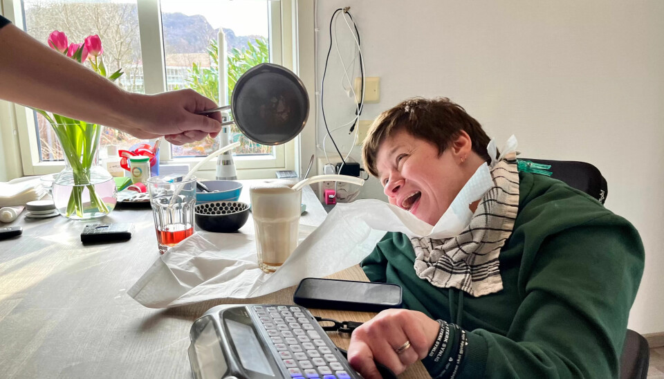 FAVORITT: Kari esker melkeskummet, sier kaffemaker Morten Andrsen. FAVORITT: Kari esker melkeskummet, sier kaffemaker Morten Andrsen.