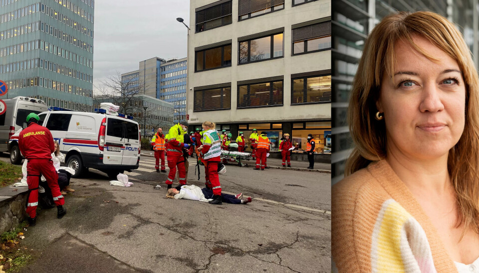 KRITISK TIL DE STORE ØVELSENE: Lill-Marit Overvik (innfelt) hadde helst sett at treningen på samvirke mellom nødetatene hadde blitt brutt ned til flere og mindre øvelser. KRITISK TIL DE STORE ØVELSENE: Lill-Marit Overvik (innfelt) hadde helst sett at treningen på samvirke mellom nødetatene hadde blitt brutt ned til flere og mindre øvelser.