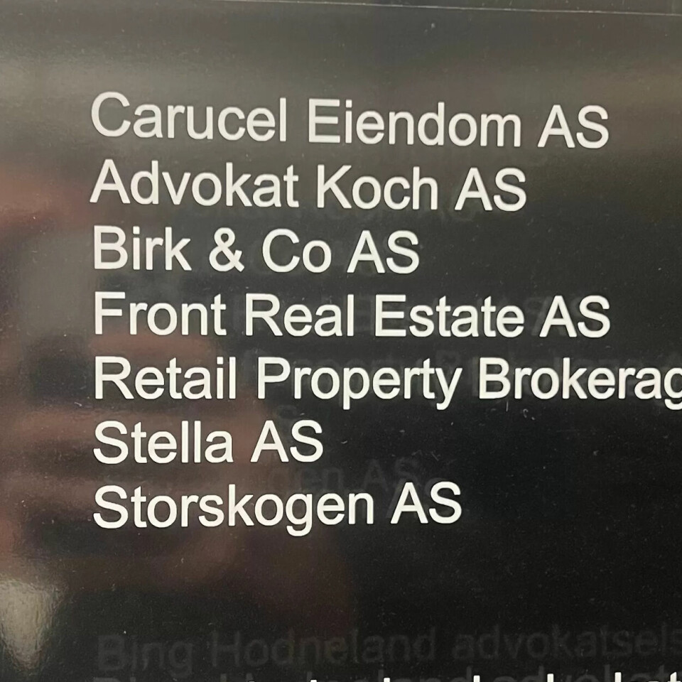 SAME ETASJE: Styreleiar Sverre Koch sitt advokatselskap Advokat Koch AS og kreditor Carl Erik Krefting sitt eigedomselskap Carucel AS som leiger ut bygg til Recoveryadkademiet har same kontor-adresse på Fridtjof Nansen plass i Oslo. SAME ETASJE: Styreleiar Sverre Koch sitt advokatselskap Advokat Koch AS og kreditor Carl Erik Krefting sitt eigedomselskap Carucel AS som leiger ut bygg til Recoveryadkademiet har same kontor-adresse på Fridtjof Nansen plass i Oslo.