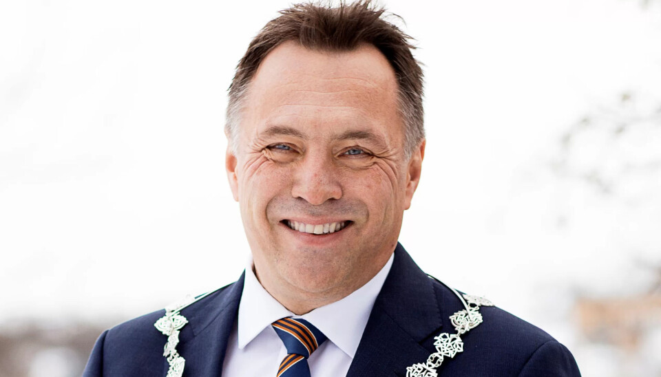 Tore O. Sandvik, fylkesordfører i Trondheim. Tore O. Sandvik, fylkesordfører i Trondheim.