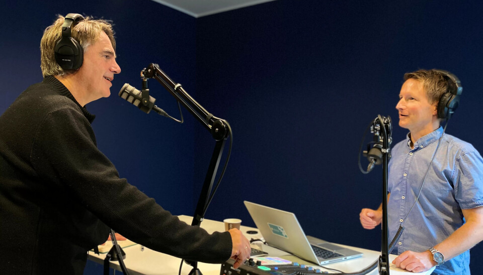 FØRST: Ketil Hustad og Håvard Zeiner i aksjon med Fylkespodden. FØRST: Ketil Hustad og Håvard Zeiner i aksjon med Fylkespodden.