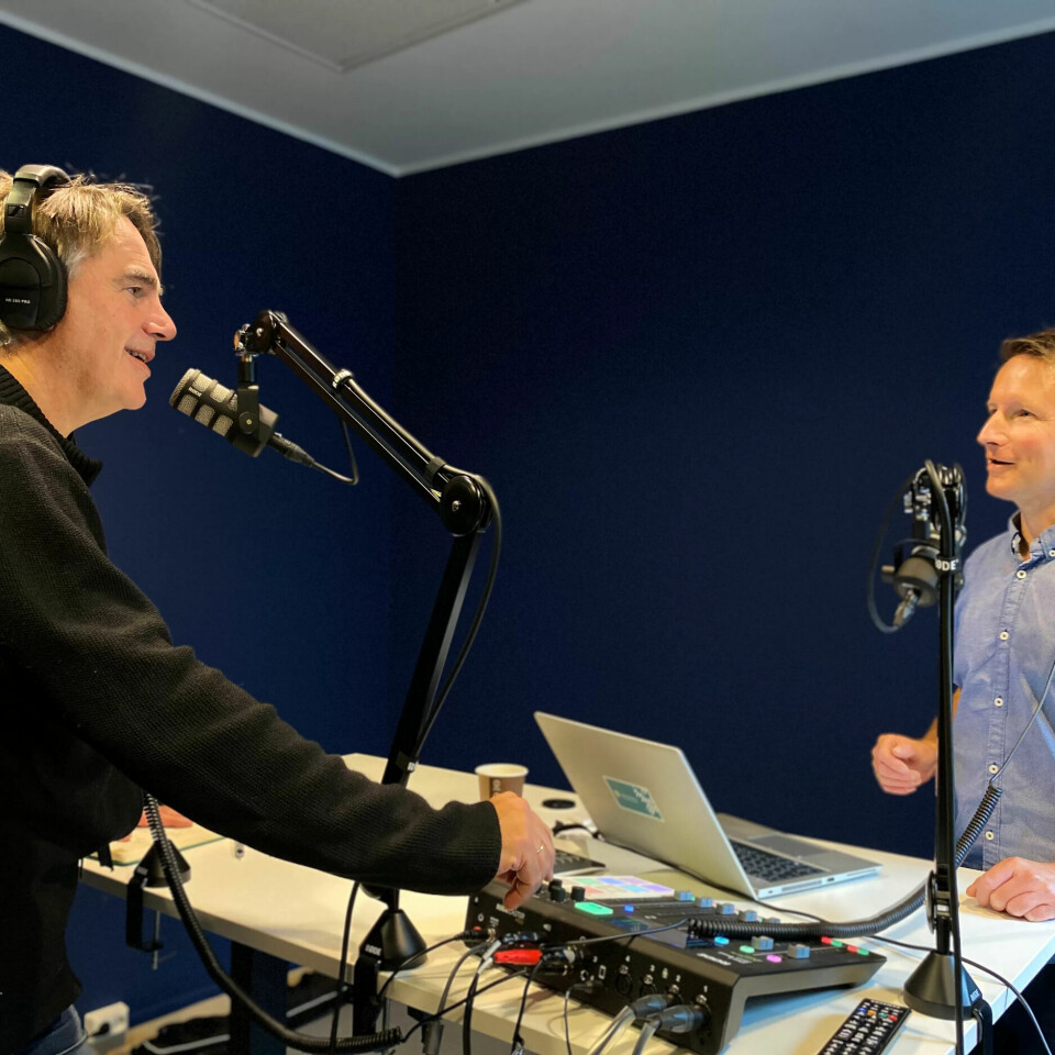 FØRST: Ketil Hustad og Håvard Zeiner i aksjon med Fylkespodden. FØRST: Ketil Hustad og Håvard Zeiner i aksjon med Fylkespodden.