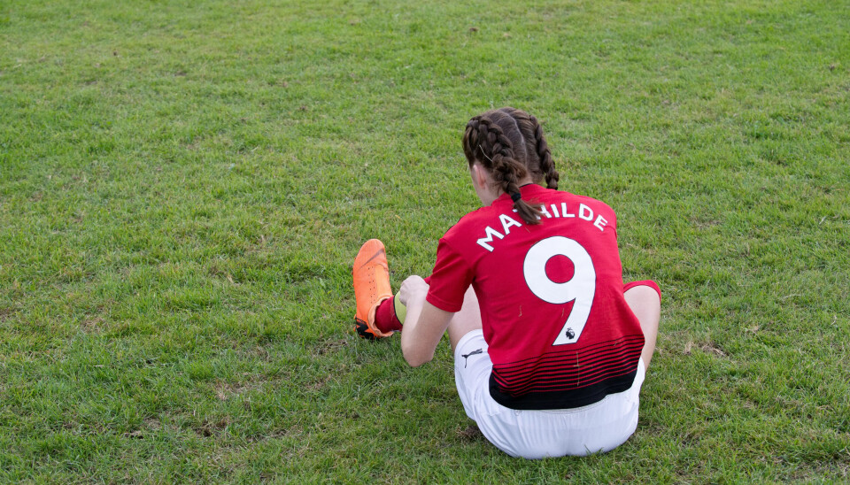 FAVORITTLAG: – Det kan hende jeg får lyst til å spille på Manchester United sitt damelag, sier Mathilde. FAVORITTLAG: – Det kan hende jeg får lyst til å spille på Manchester United sitt damelag, sier Mathilde.
