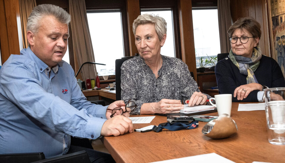 HVEM BLIR VALGT? Fellesforbundets leder Jørn Eggum (til venstre) har lenge vært utpekt som en favoritt til å ta over etter Peggy Hessen Følsvik. Her sammen med Fagforbundets leder Mette Nord, som også leder valgkomiteen fram til LO-kongressen. HVEM BLIR VALGT? Fellesforbundets leder Jørn Eggum (til venstre) har lenge vært utpekt som en favoritt til å ta over etter Peggy Hessen Følsvik. Her sammen med Fagforbundets leder Mette Nord, som også leder valgkomiteen fram til LO-kongressen.