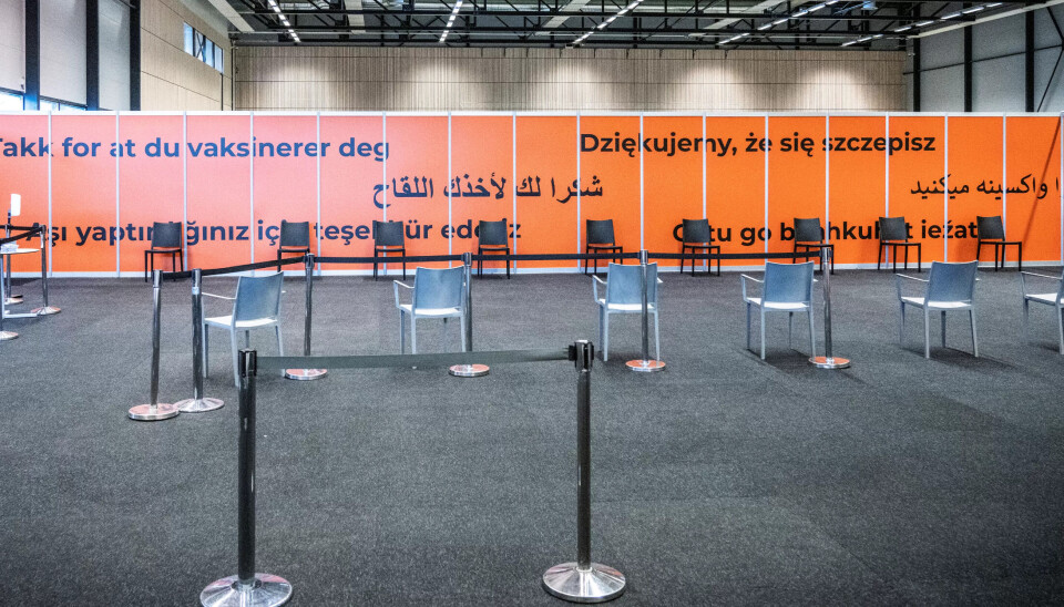 DER DET SKJER: Over 600.000 nordmenn, de fleste helsearbeidere eller eldre over 75, har allerede fått minst én dose koronavaksine. DER DET SKJER: Over 600.000 nordmenn, de fleste helsearbeidere eller eldre over 75, har allerede fått minst én dose koronavaksine.