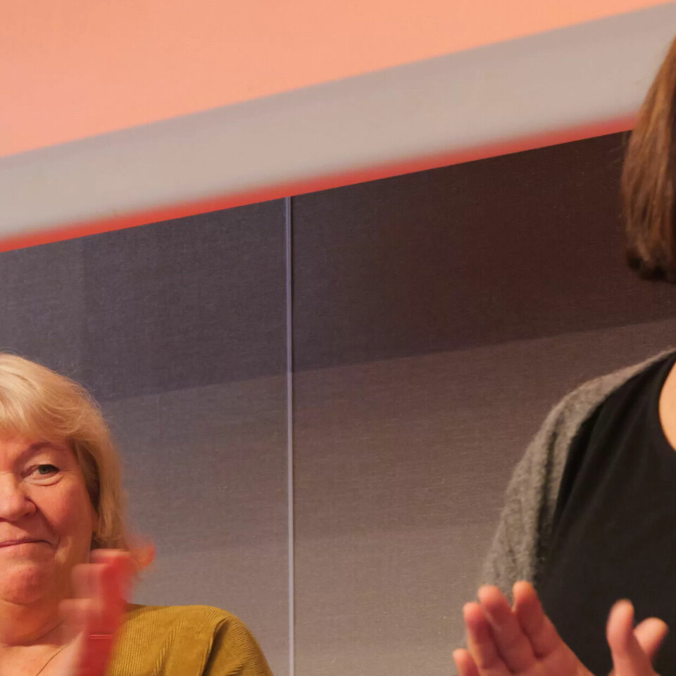 ERFARINGAR: Grete Olsen i Fagforbundet Moss og Inger-Lise Skartlien leiar av kommunetorget i Moss delte scene på Fagforbundet sin Landskonferanse. ERFARINGAR: Grete Olsen i Fagforbundet Moss og Inger-Lise Skartlien leiar av kommunetorget i Moss delte scene på Fagforbundet sin Landskonferanse.