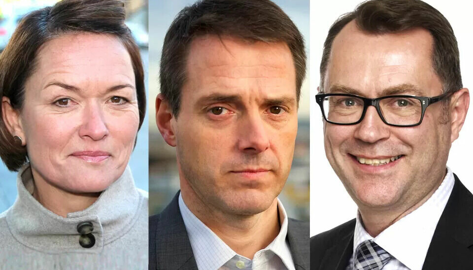 KRITISKE: Helse Sør-Øst får kritikk for outsourcing fra stadig flere kanter. Her: Sissel Skoghaug i Fagforbundet, Ivar Horneland Kristensen i Nito og Pål Adrian Hellman i Finansforbundet. KRITISKE: Helse Sør-Øst får kritikk for outsourcing fra stadig flere kanter. Her: Sissel Skoghaug i Fagforbundet, Ivar Horneland Kristensen i Nito og Pål Adrian Hellman i Finansforbundet.