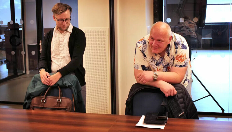 Forhandlingsleder Per Egil Johansen (tv) og leder i Fagforbundet Oslo, Roger Dehlin, er svært skuffet over at Oslo kommune ikke ville gi de ansattes organisasjoner forhandlingsrett på pensjonsordningen. Dermed er det brudd i Oslo. Forhandlingsleder Per Egil Johansen (tv) og leder i Fagforbundet Oslo, Roger Dehlin, er svært skuffet over at Oslo kommune ikke ville gi de ansattes organisasjoner forhandlingsrett på pensjonsordningen. Dermed er det brudd i Oslo.