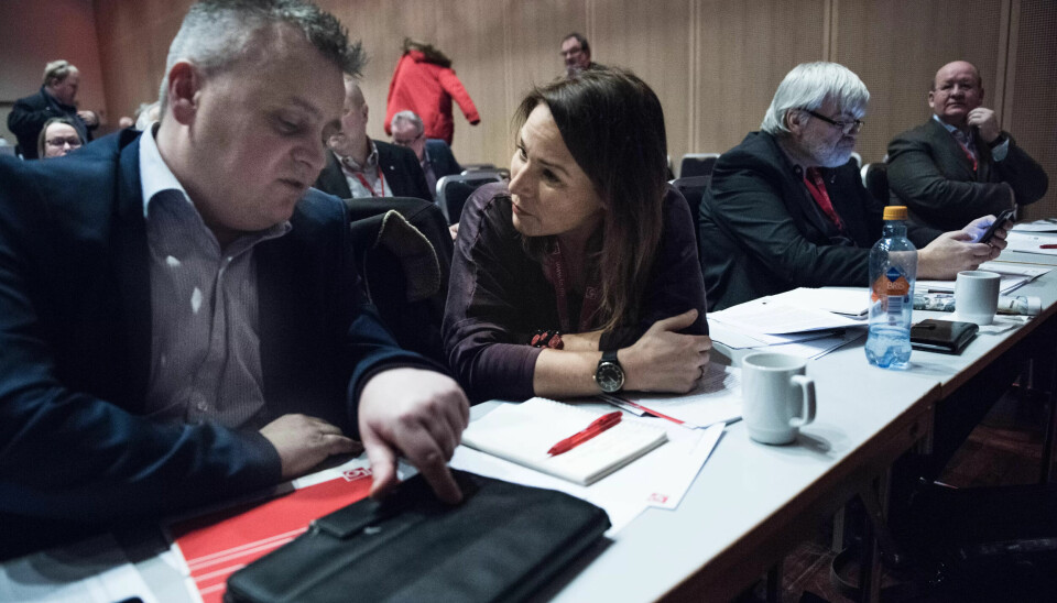 ENIGE: Trine Lise Sundnes Handel og Kontor, og Jørn Eggum, Fellesforbundet. ENIGE: Trine Lise Sundnes Handel og Kontor, og Jørn Eggum, Fellesforbundet.