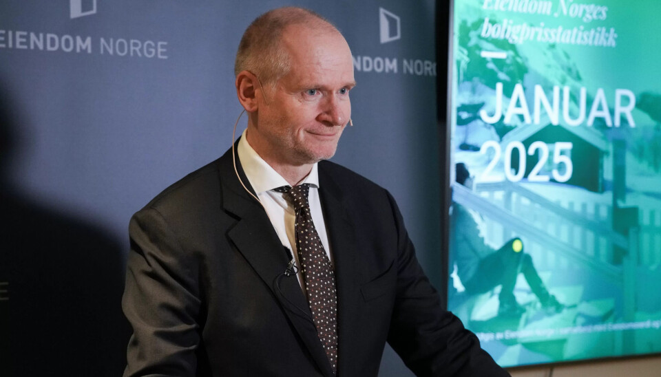 VEKST: Hennings Lauridsen la frem boligstatistikken for januar 2025. VEKST: Hennings Lauridsen la frem boligstatistikken for januar 2025.