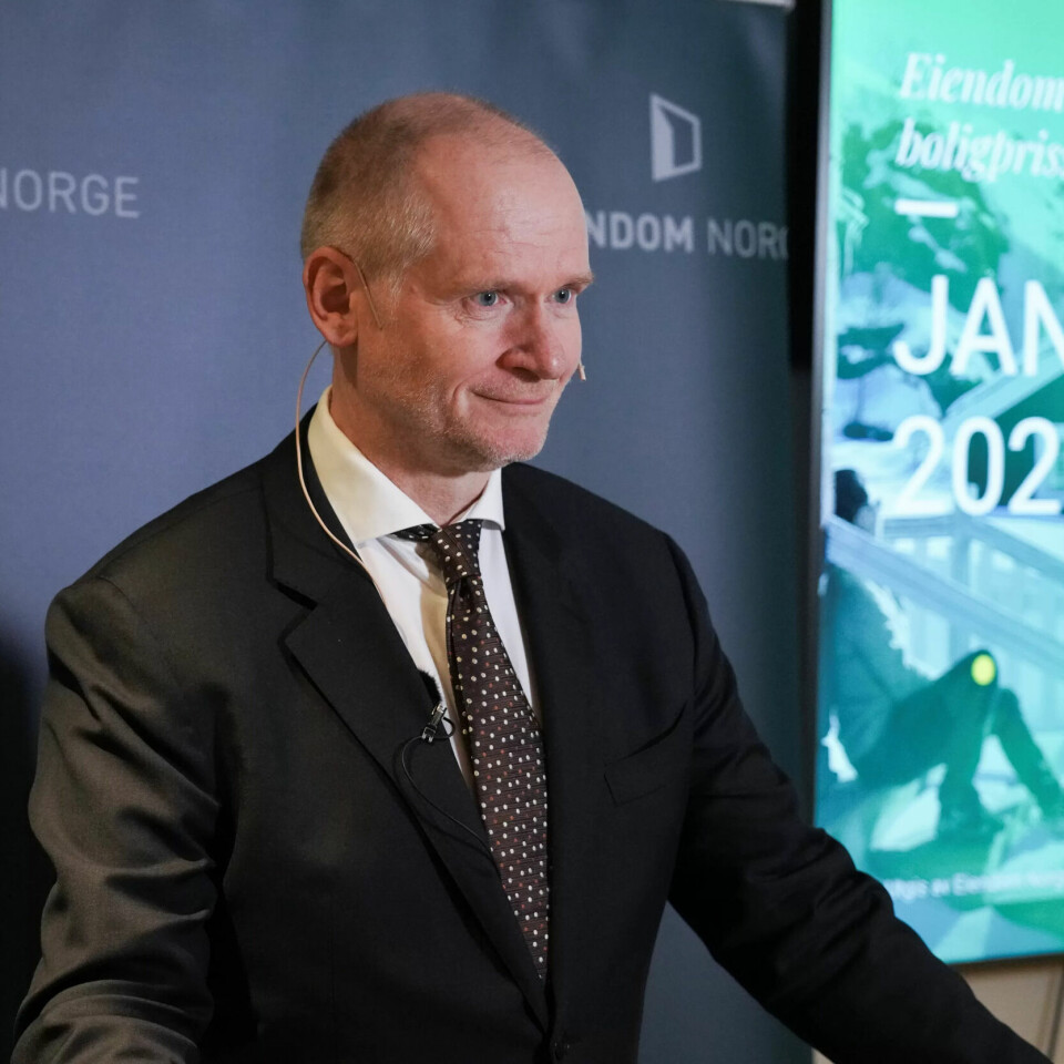 VEKST: Hennings Lauridsen la frem boligstatistikken for januar 2025. VEKST: Hennings Lauridsen la frem boligstatistikken for januar 2025.
